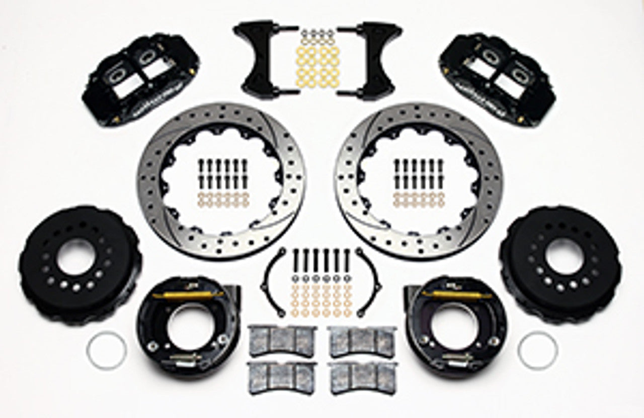 Wilwood Forged Narrow Superlite 4R Big Brake Rear Parking Brake Kit 12.88" Drilled & Slotted (73-94 Mustang) 140-9223-D