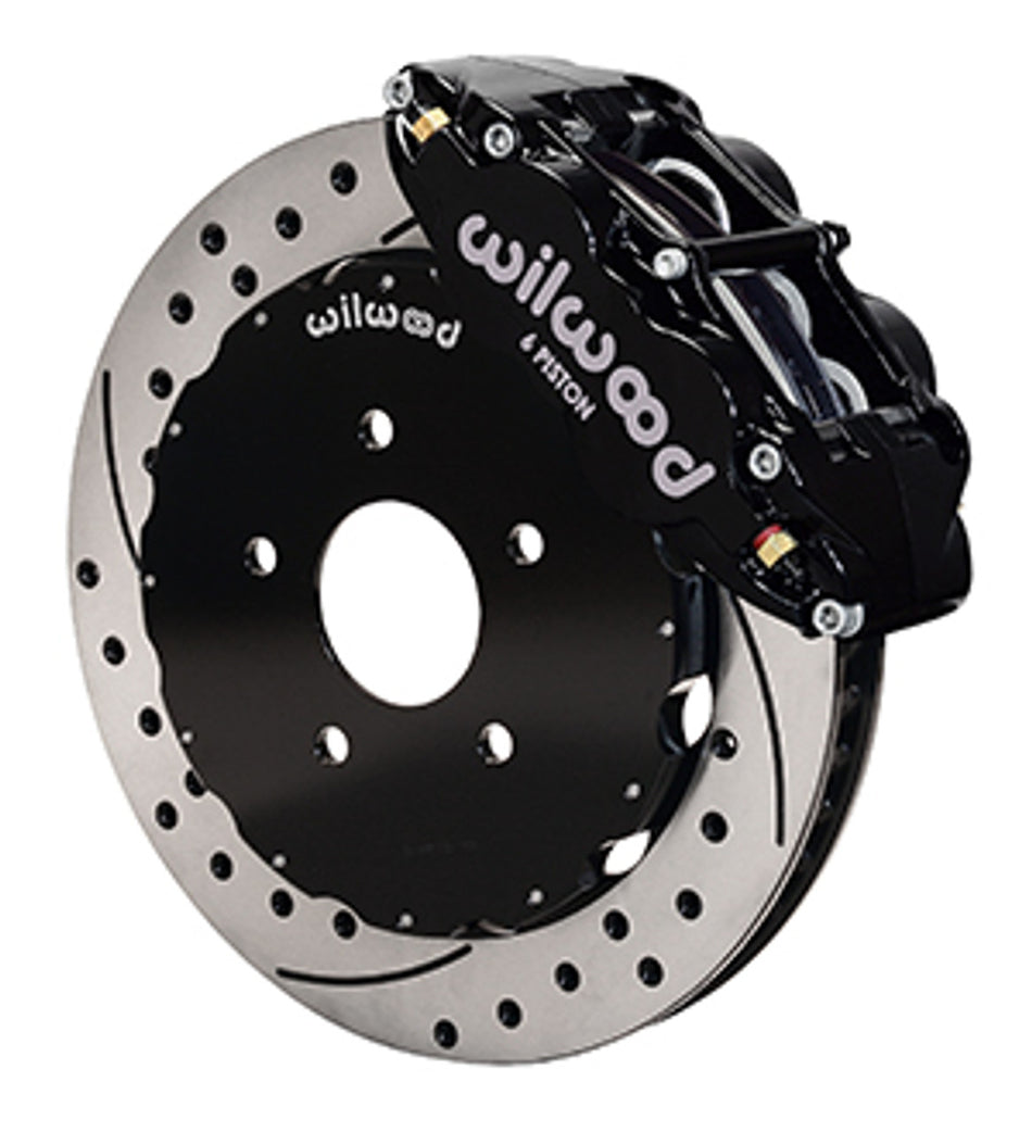Wilwood Forged Narrow Superlite 6R Big Brake Front Brake Kit Hat 12.88" Drilled & Slotted (94-04 Mustang) 140-9107-D