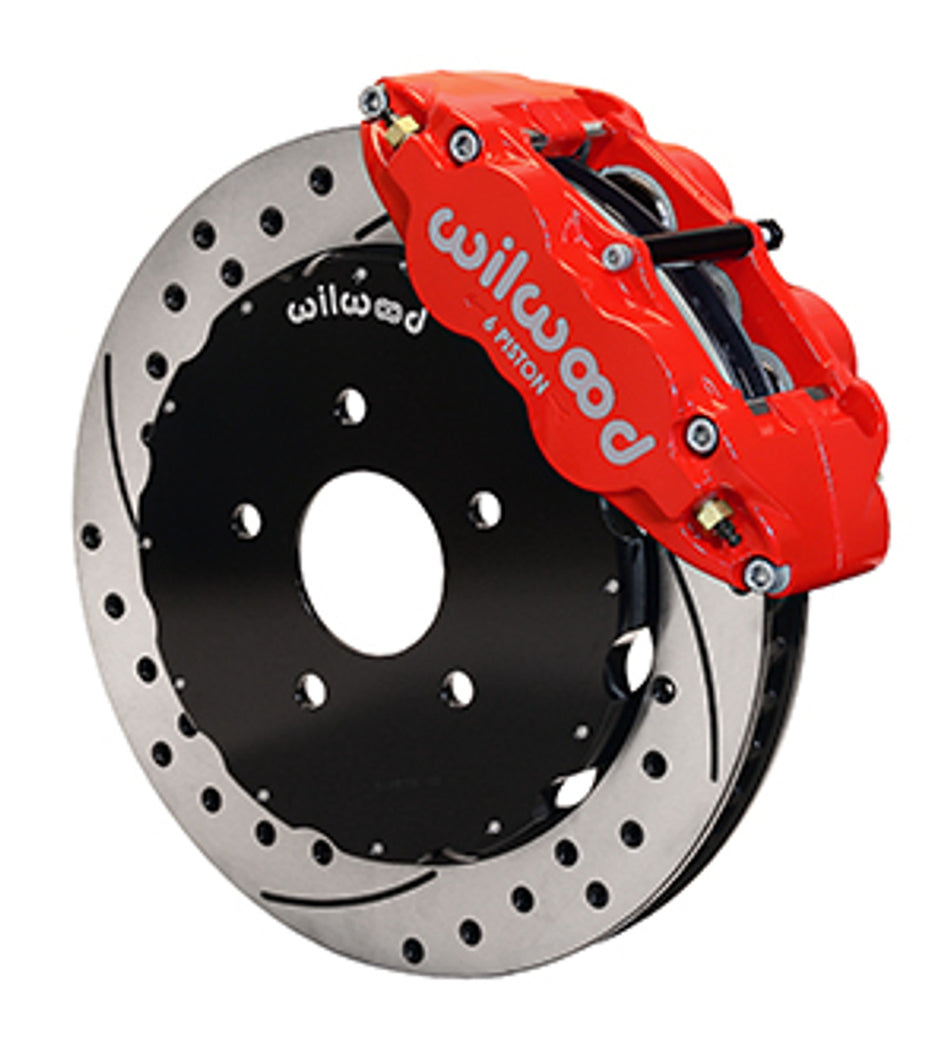Wilwood Forged Narrow Superlite 6R Big Brake Front Brake Kit Hat 12.88" Drilled & Slotted (94-04 Mustang) 140-9107-D
