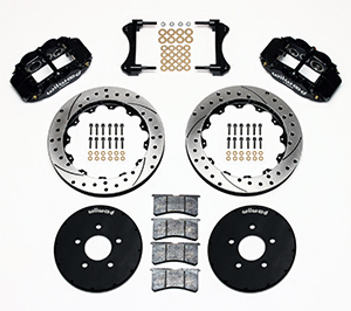 Wilwood Forged Narrow Superlite 6R Big Brake Front Brake Kit Hat 12.88" Drilled & Slotted (94-04 Mustang) 140-9107-D