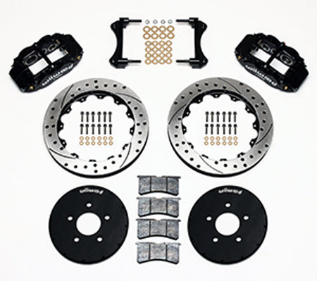Wilwood Forged Narrow Superlite 6R Big Brake Front Brake Kit Hat 12.88" Drilled & Slotted (94-04 Mustang) 140-9107-D