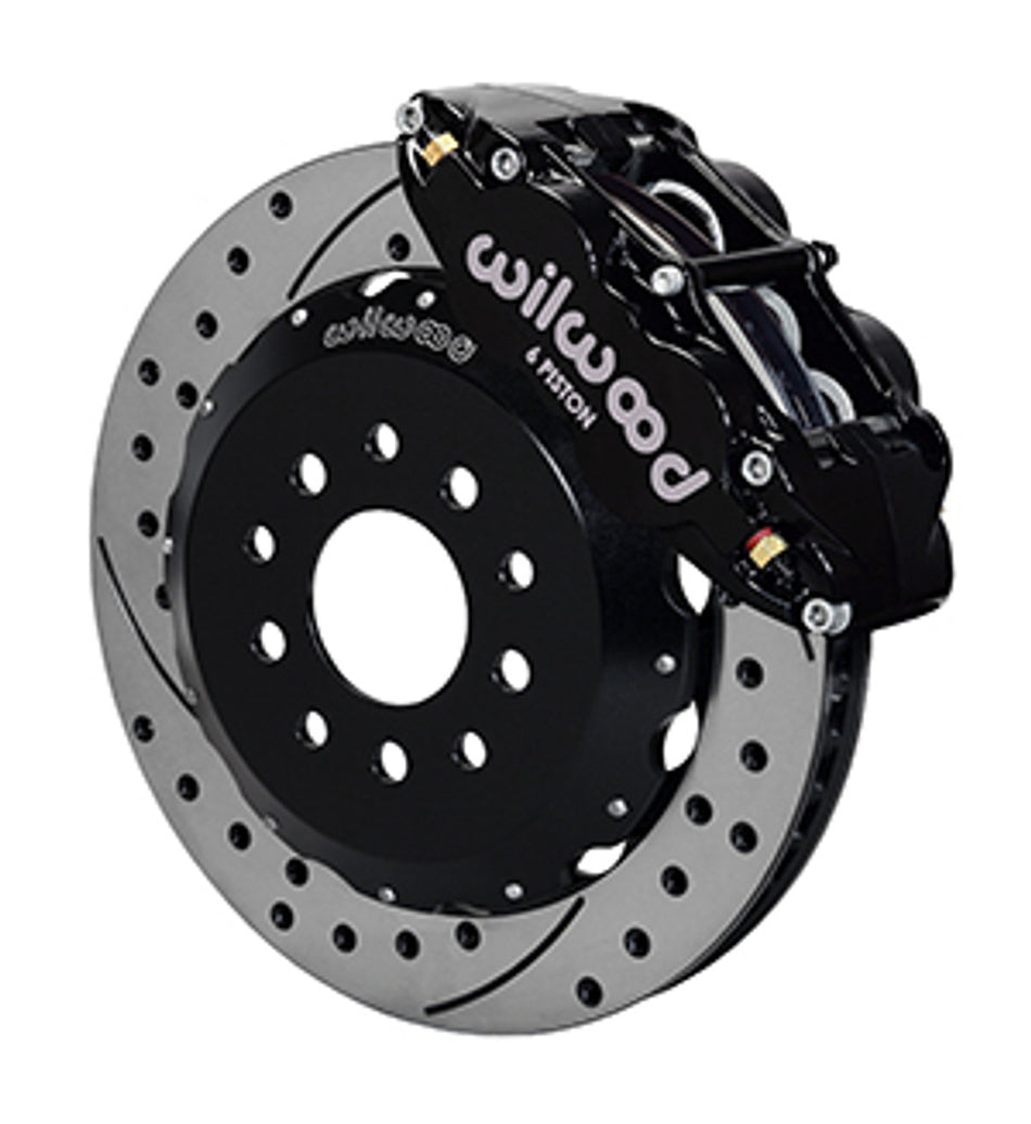 Wilwood Forged Narrow Superlite 6R Big Brake Front Brake Kit Hat 13.06" Drilled & Slotted (05-14 Mustang) 140-9109-D
