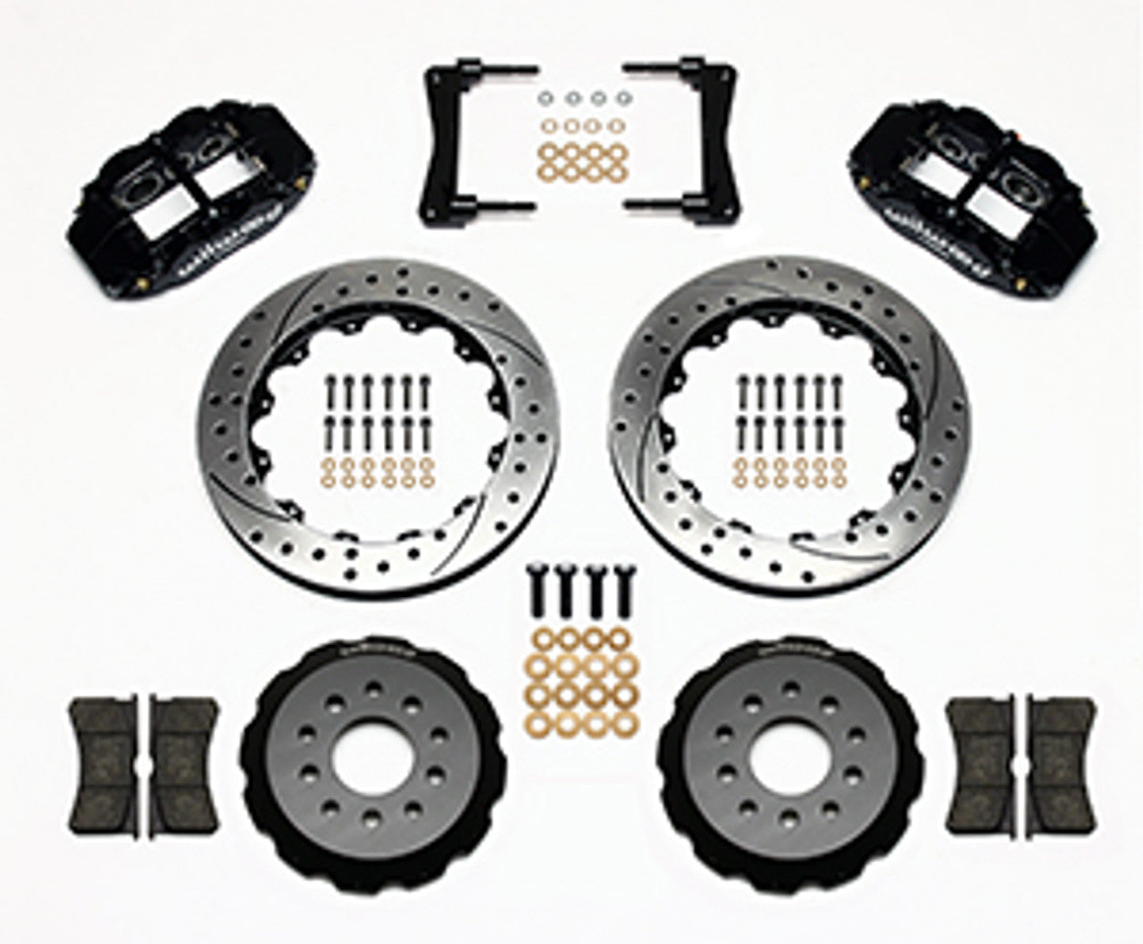 Wilwood Forged Narrow Superlite 6R Big Brake Front Brake Kit Hat 13.06" Drilled & Slotted (05-14 Mustang) 140-9109-D