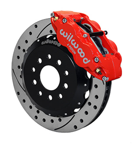 Wilwood Forged Narrow Superlite 6R Big Brake Front Brake Kit Hat 14" Drilled & Slotted (05-14 Mustang) 140-9110-D