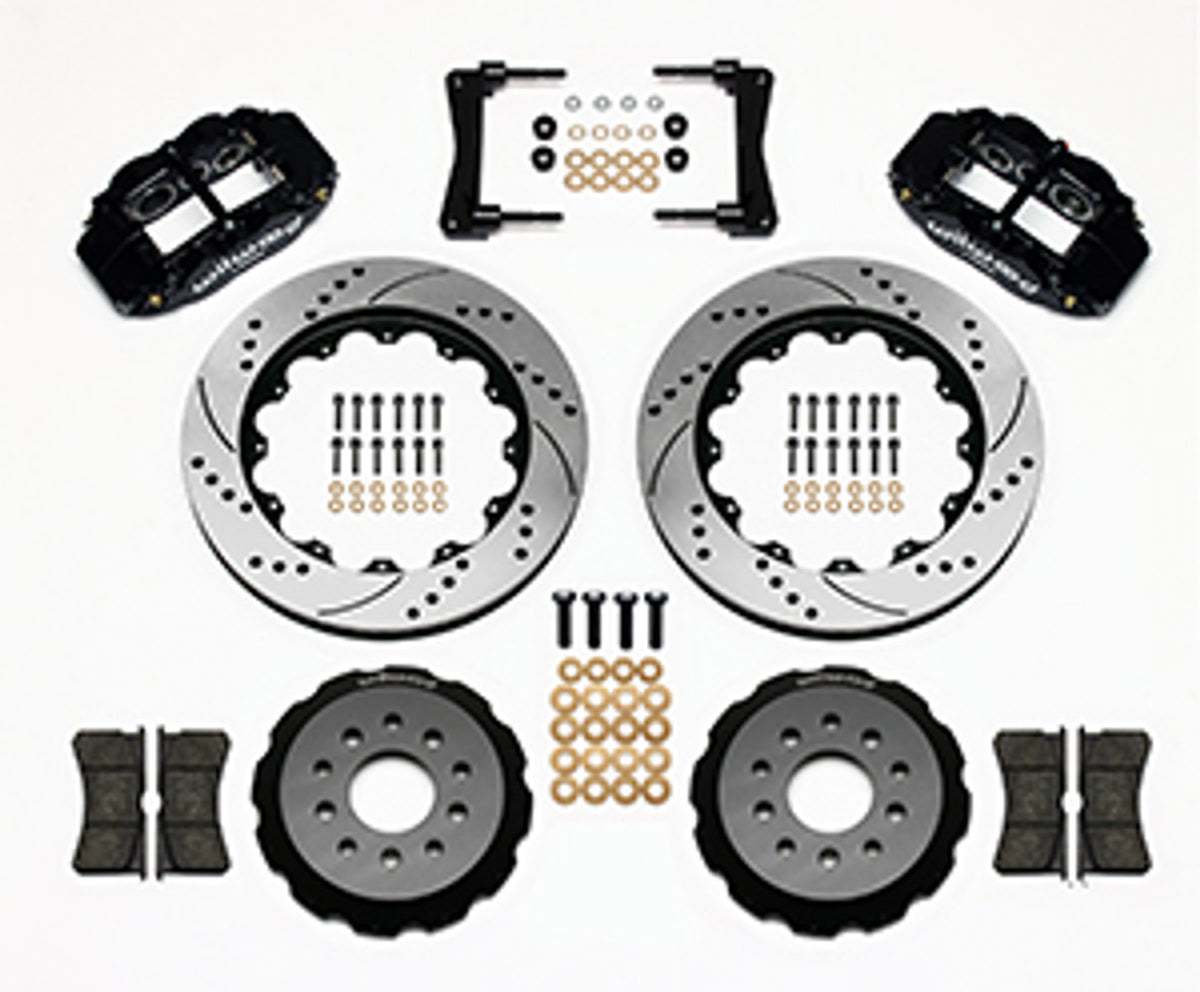 Wilwood Forged Narrow Superlite 6R Big Brake Front Brake Kit Hat 14" Drilled & Slotted (05-14 Mustang) 140-9110-D
