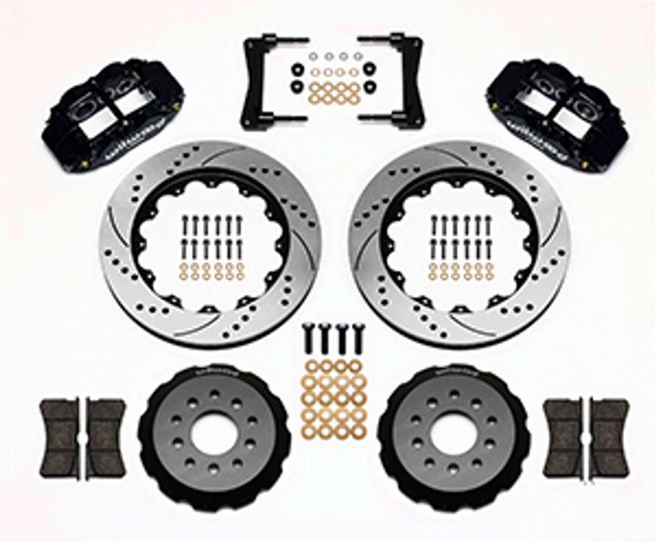 Wilwood Forged Narrow Superlite 6R Big Brake Front Brake Kit Hat 14" Drilled & Slotted (05-14 Mustang) 140-9110-D