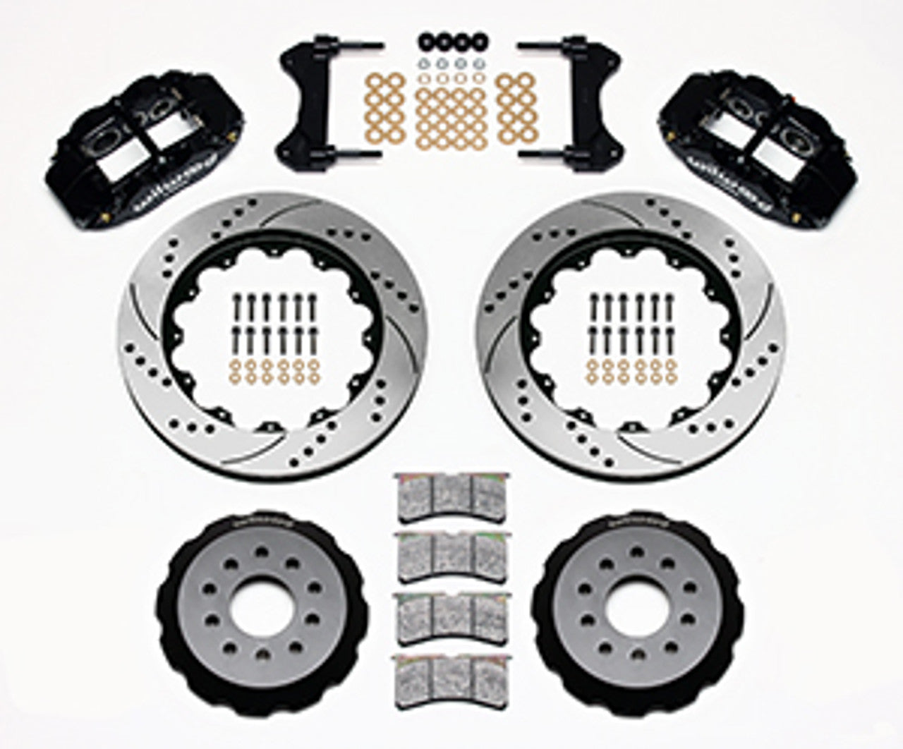 Wilwood Forged Narrow Superlite 6R Big Brake Front Brake Kit Hat 14" Drilled & Slotted (93-02 Camaro) 140-9834-D