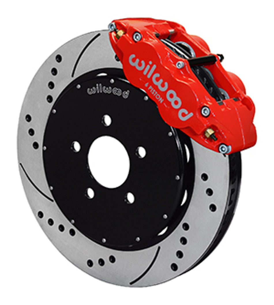 Wilwood Forged Narrow Superlite 6R Big Brake Front Brake Kit Hat 14" Drilled & Slotted (94-04 Mustang) 140-9117-D