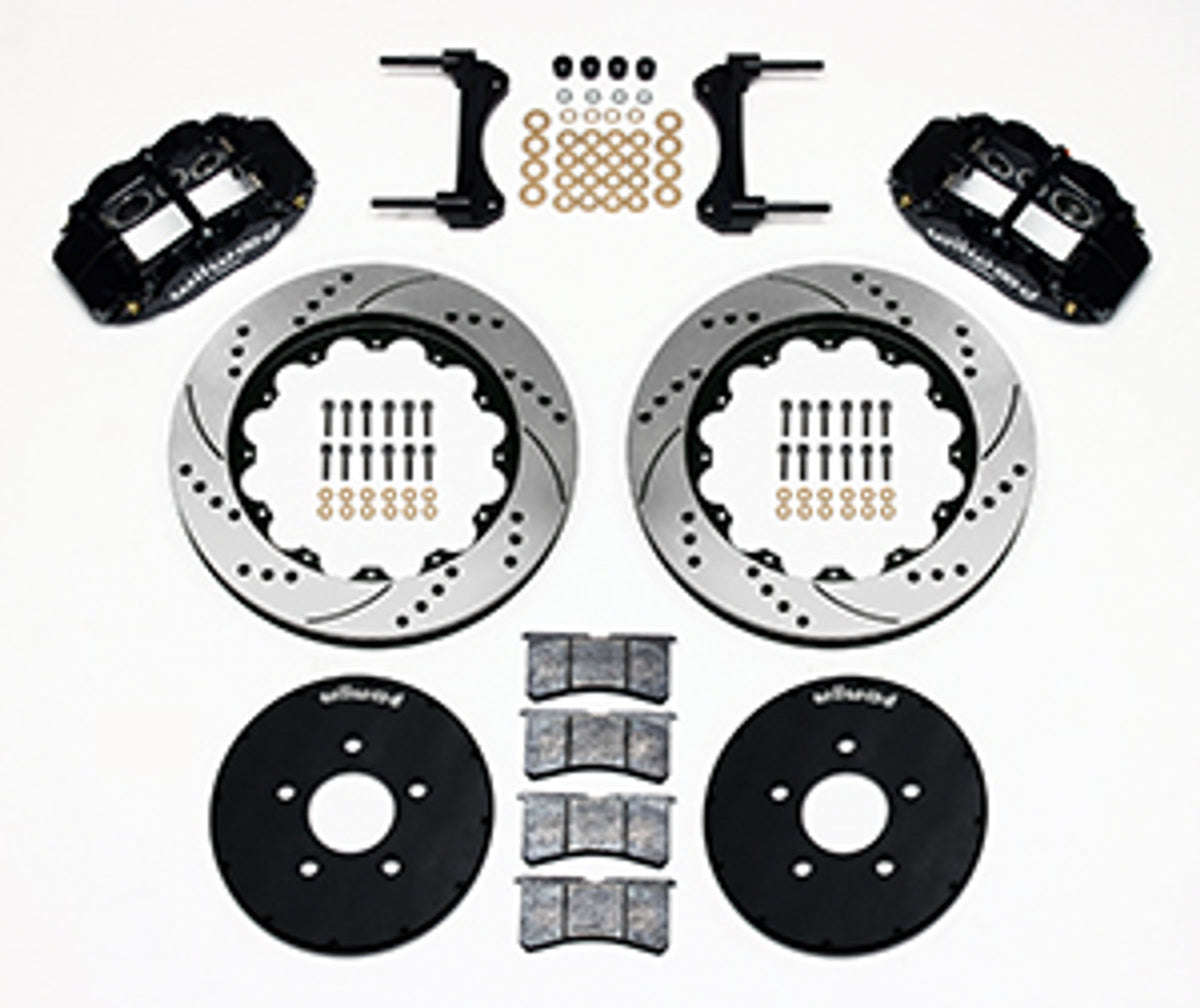 Wilwood Forged Narrow Superlite 6R Big Brake Front Brake Kit Hat 14" Drilled & Slotted (94-04 Mustang) 140-9117-D