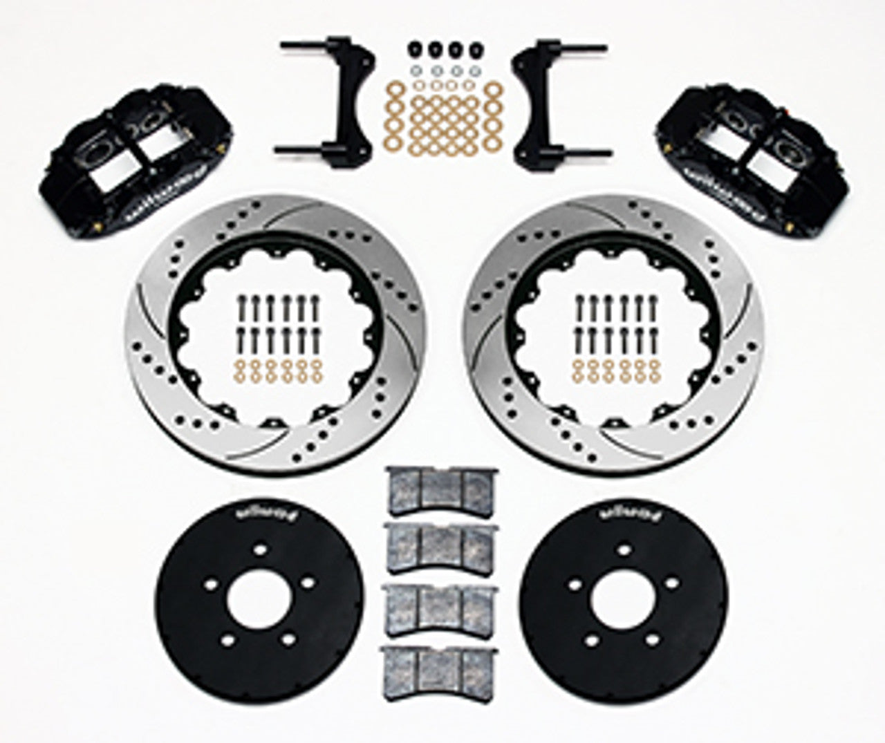 Wilwood Forged Narrow Superlite 6R Big Brake Front Brake Kit Hat 14" Drilled & Slotted (94-04 Mustang) 140-9117-D
