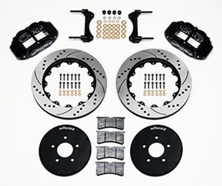 Wilwood Forged Narrow Superlite 6R Big Brake Front Brake Kit Hat 14" Drilled & Slotted (94-04 Mustang) 140-9117-D