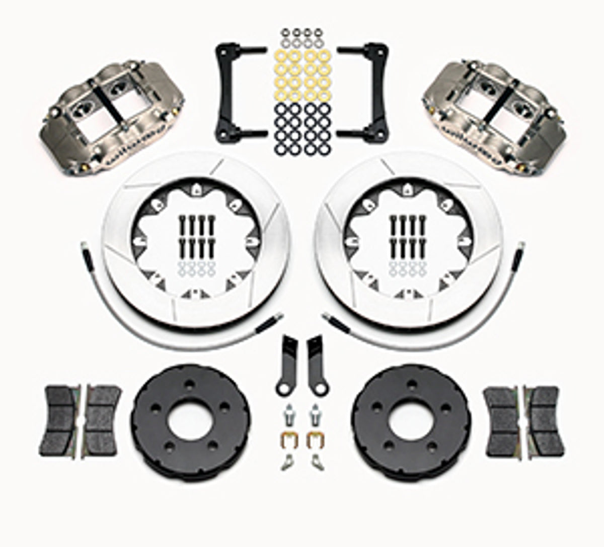 Wilwood Forged Superlite 4R Big Brake Front Brake Kit Race 12.19" Slotted Nickel (05-14 Mustang) 140-12508