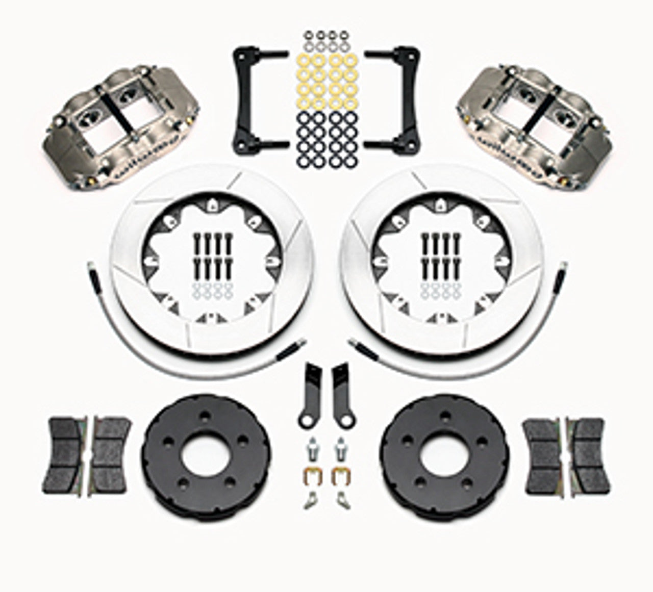 Wilwood Forged Superlite 4R Big Brake Front Brake Kit Race 12.19" Slotted Nickel (05-14 Mustang) 140-12508