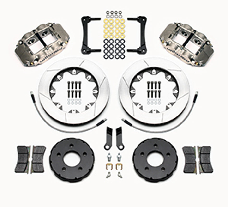 Wilwood Forged Superlite 4R Big Brake Front Brake Kit Race 12.19" Slotted Nickel (05-14 Mustang) 140-12508