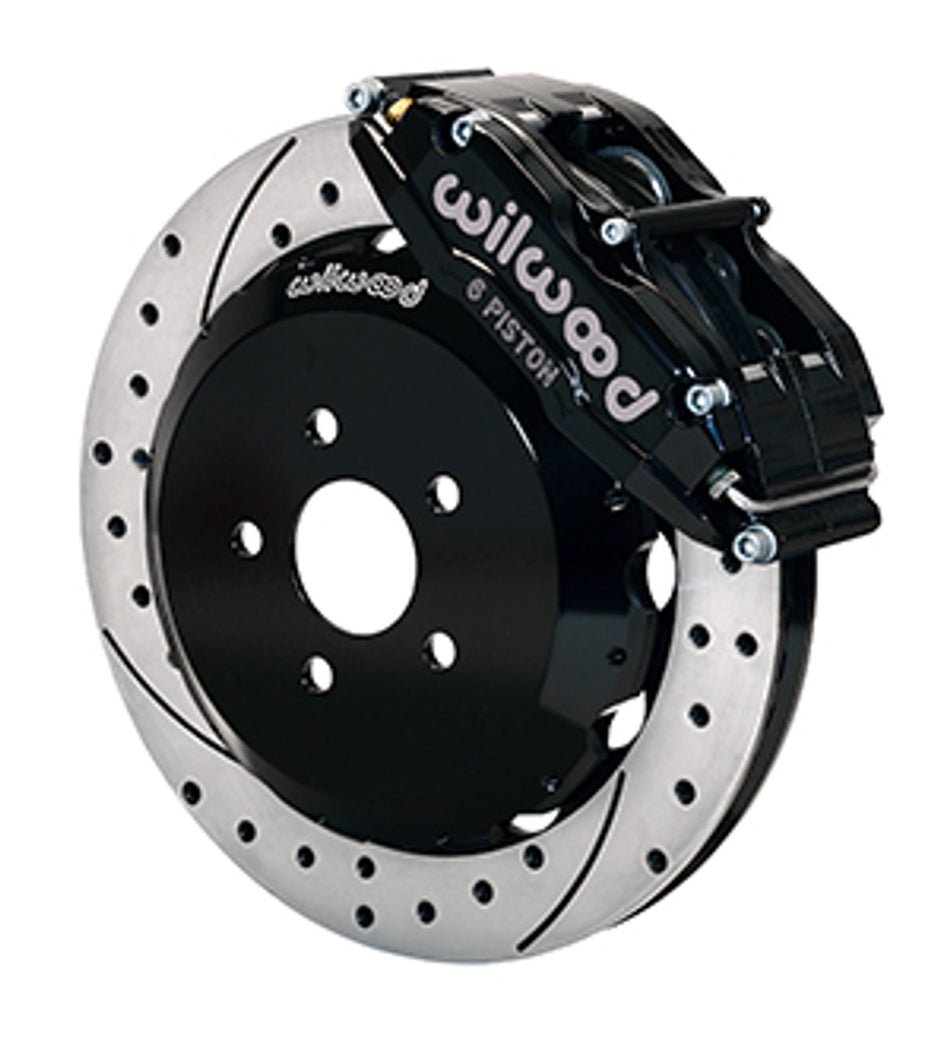Wilwood Superlite 6 Big Brake Front Brake Kit Hat 12.88" Drilled & Slotted Black (93-97 Camaro) 140-6743-D